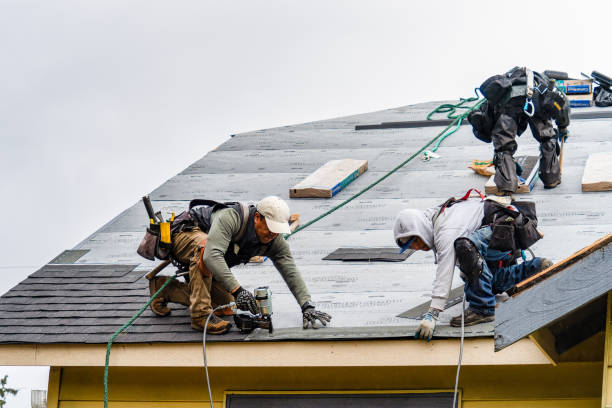Professional Gutter Installation technician working in Midland, TX